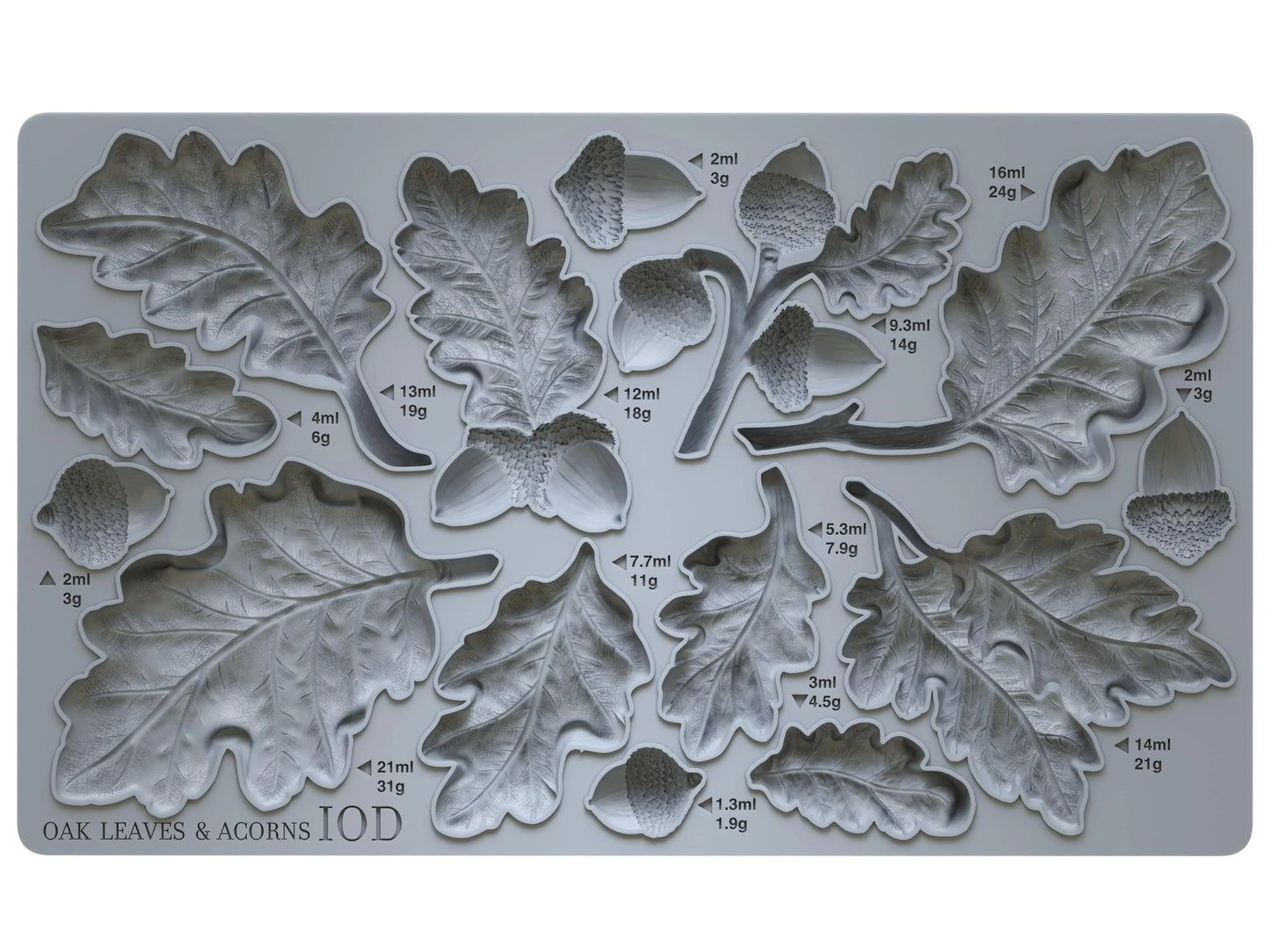 Oak Leaves & Acorns 6"x10" - IOD Decor Mould™ - Iron Orchid Designs