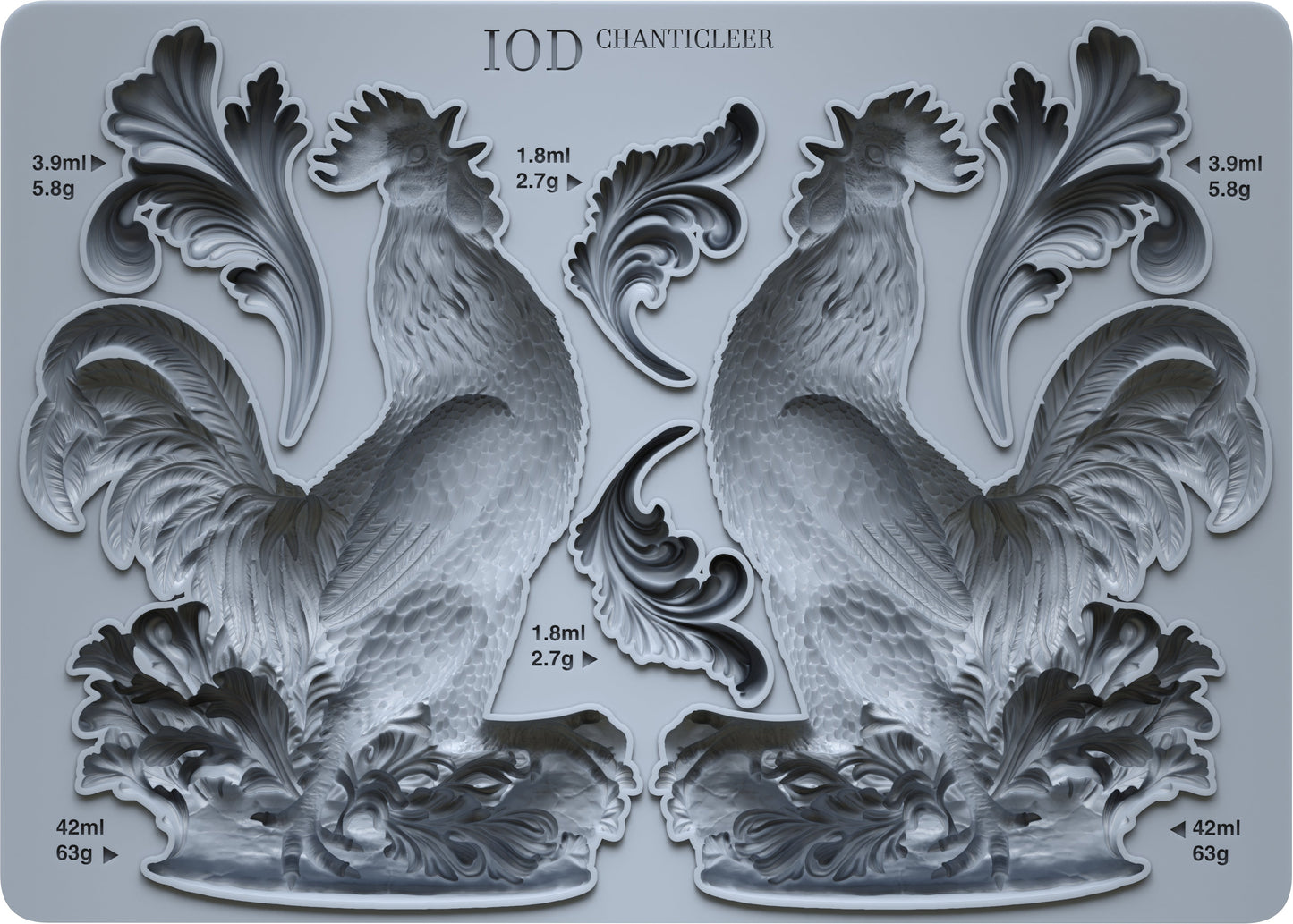 Chanticleer 5x7 IOD Mould™ - Iron Orchid Designs