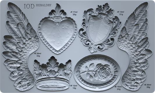Heraldry 6x10 IOD Mould™ - Iron Orchid Designs