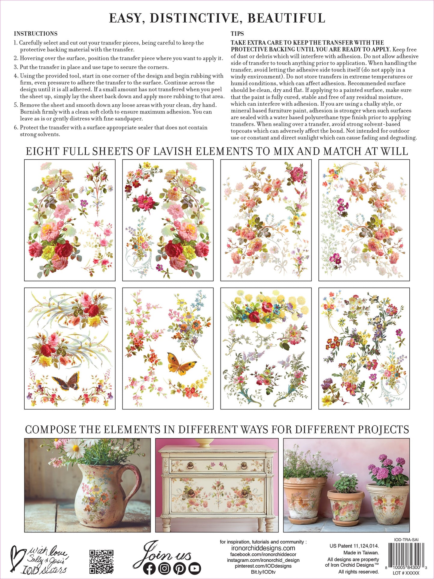 Saint Germain IOD Transfer 12x16 Pad™New Release Q2 Summer