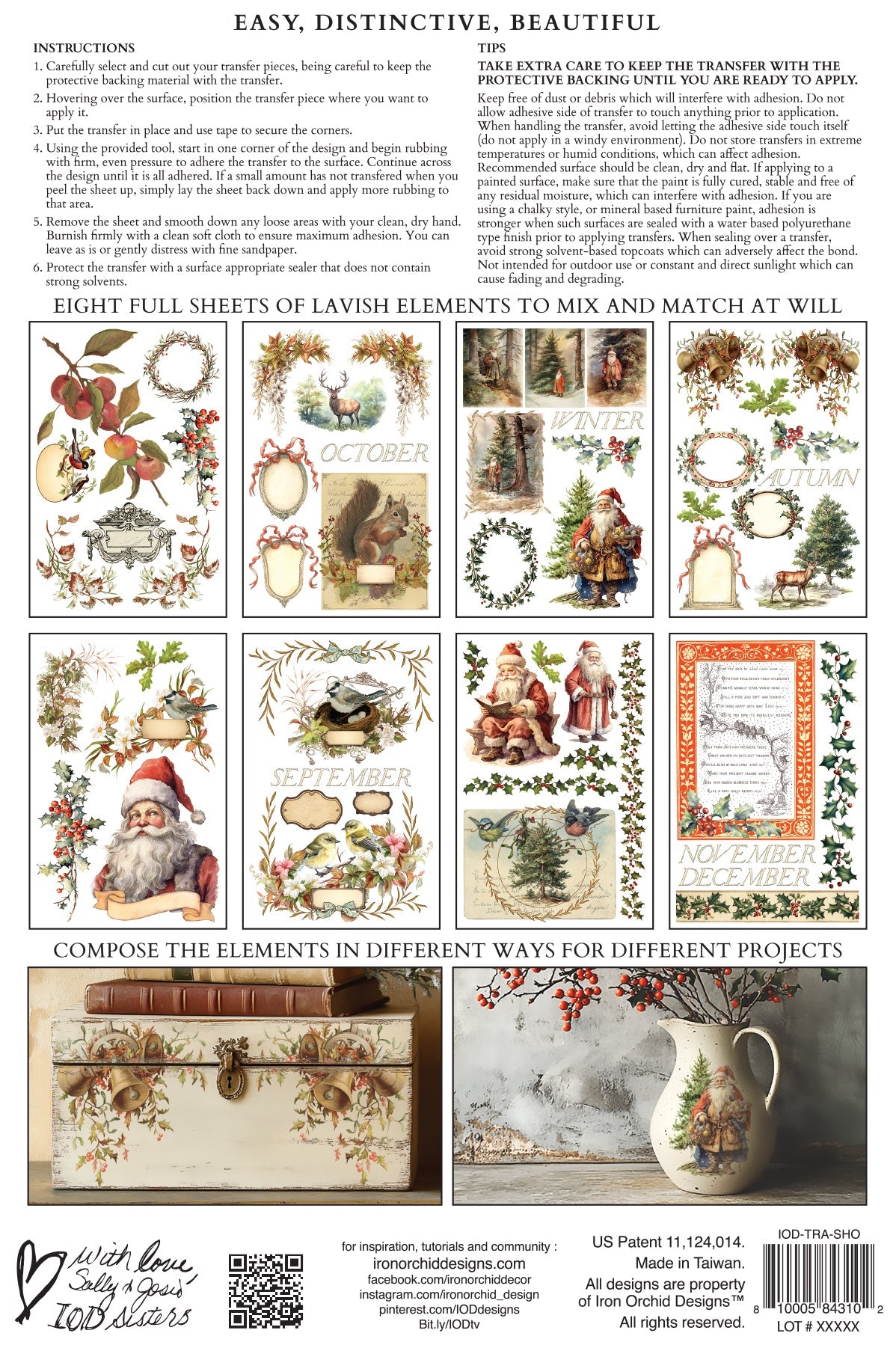 Santa's Hollow IOD Transfer 8x12 Pad™-Iron Orchid Designs