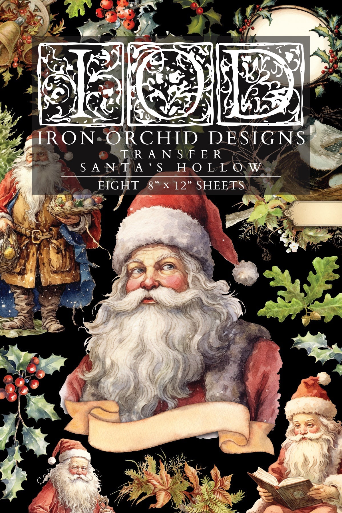 Santa's Hollow IOD Transfer 8x12 Pad™-Iron Orchid Designs