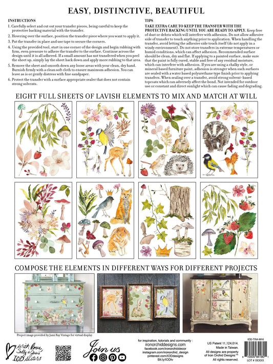 Whispering Willow IOD Transfer 12x16 Pad™-Iron Orchid Designs