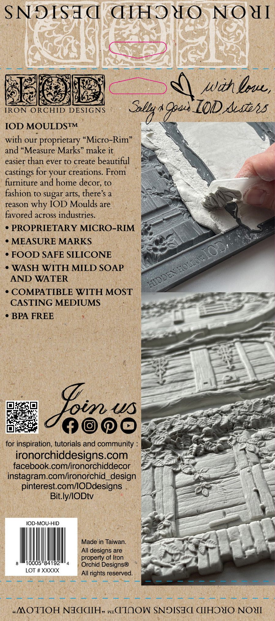 Hidden Hollow  6"x10" - IOD Decor Mould™ - Iron Orchid Designs