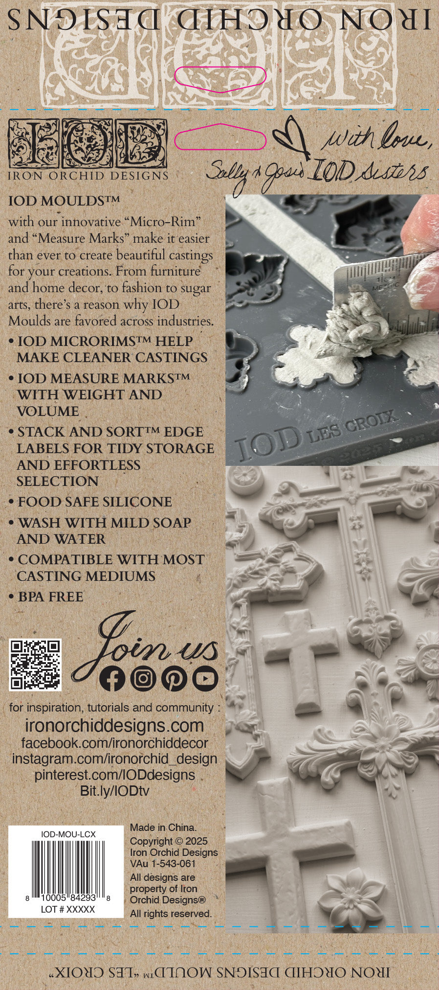 Les Croix 6x10 IOD Mould™ - Iron Orchid Designs
