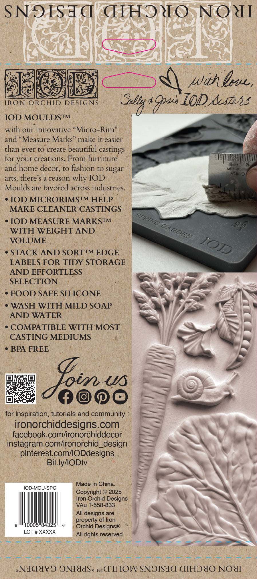 Spring Garden 6x10 IOD Mould™ - Iron Orchid Designs