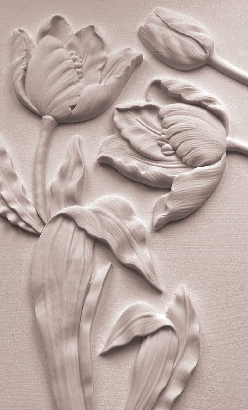 Tulips 6x10 IOD Mould™ - Iron Orchid Designs