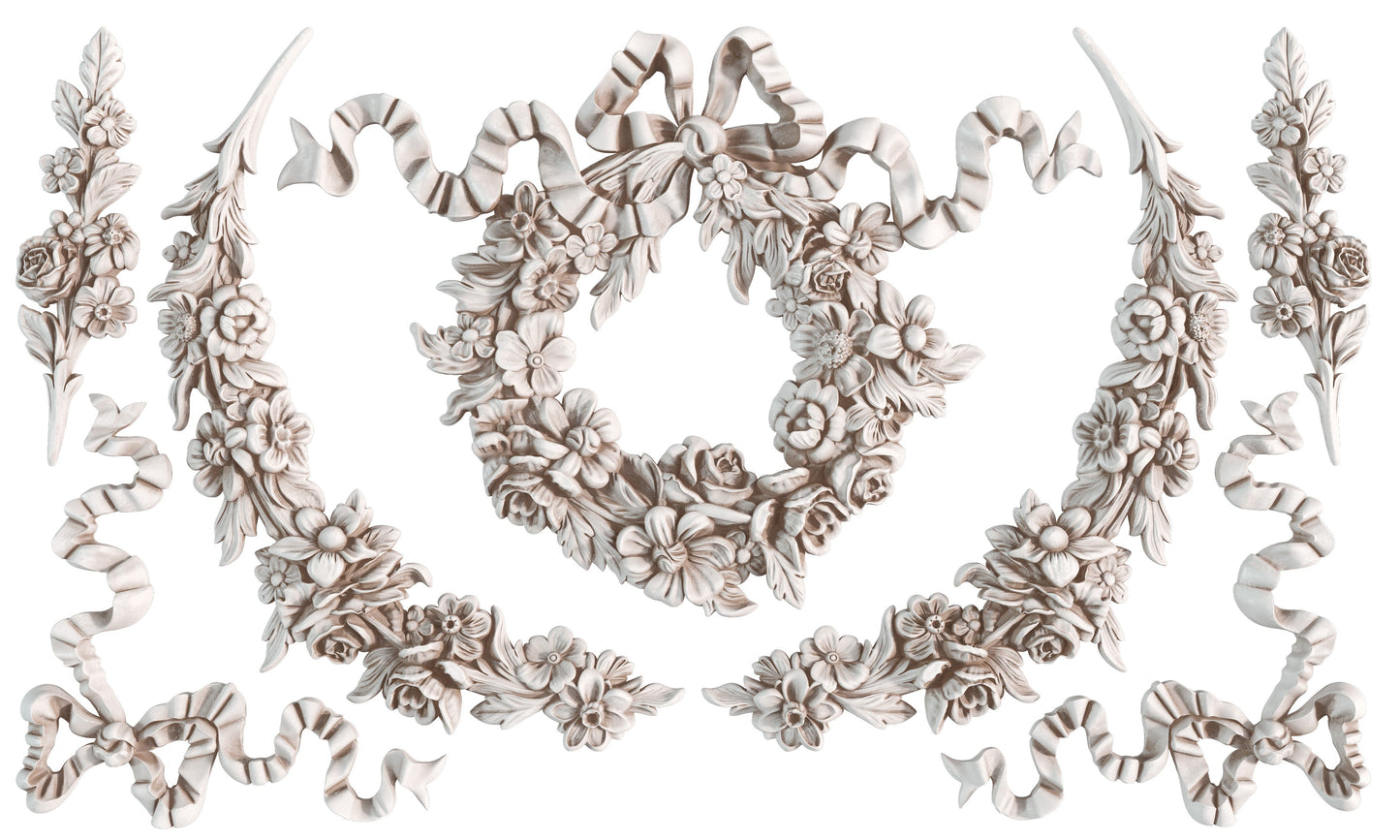 Wreath & Swags 6x10 IOD Mould™ - Iron Orchid Designs