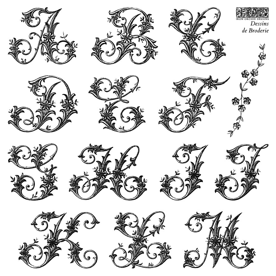 Dessins de Broderie Stamp Set