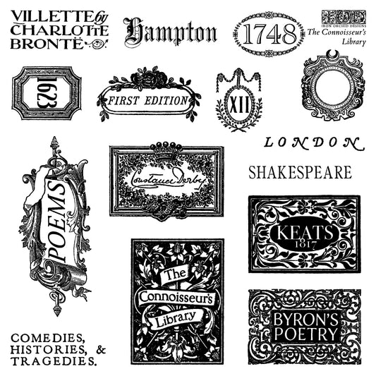 The Connoisseur's Library Stamp Set