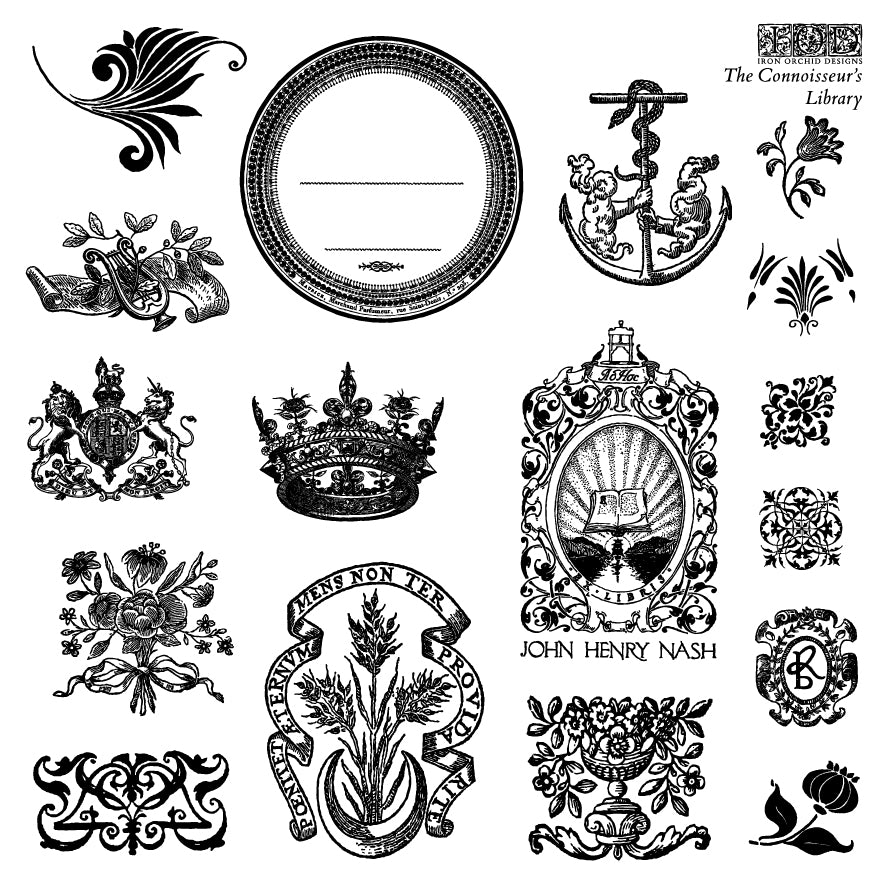 The Connoisseur's Library Stamp Set