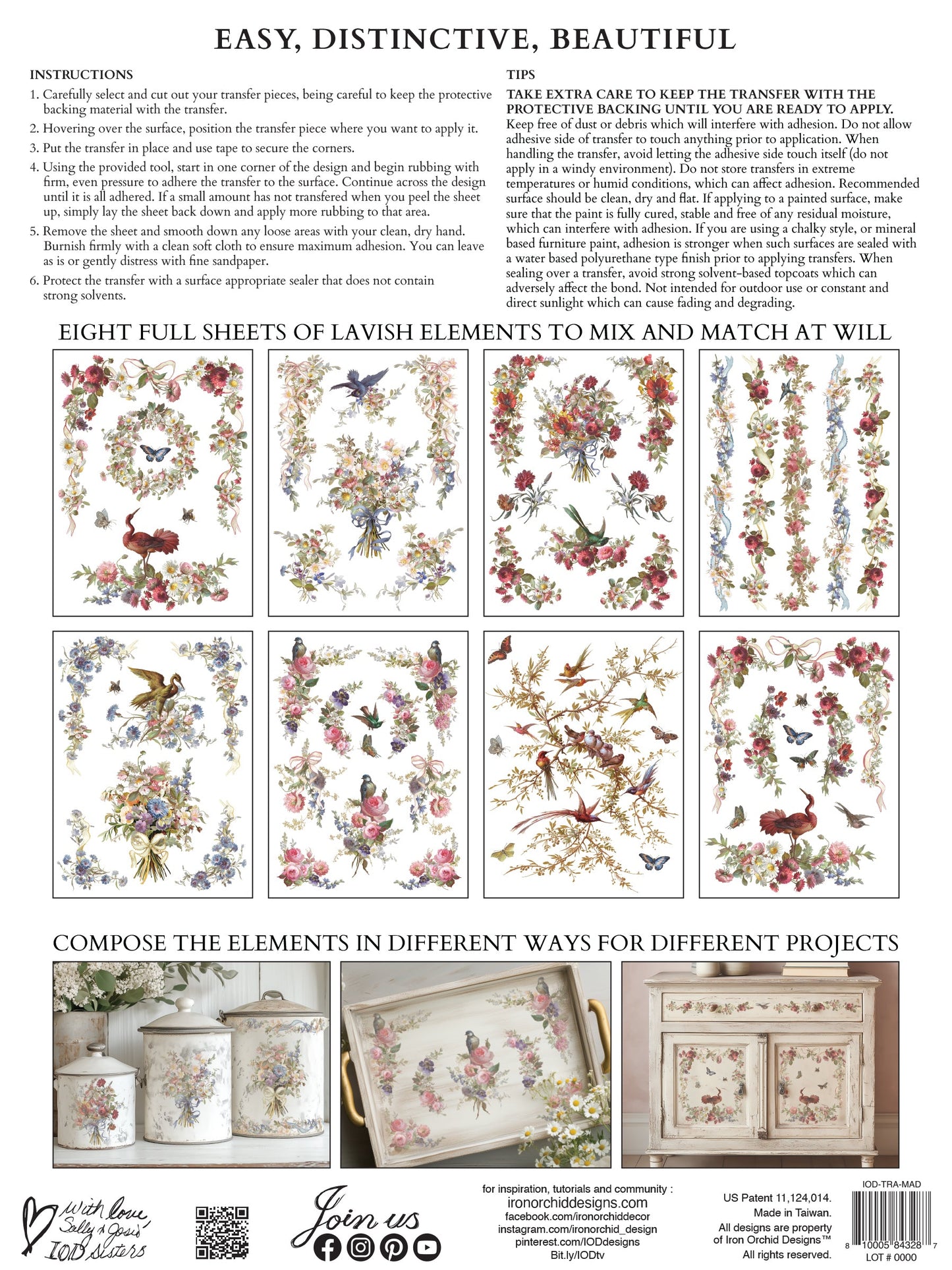 Madeleine IOD Transfer 12x16 Pad™ -Iron Orchid Designs