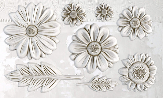 He Loves me Not  6x10 IOD Mould™ - Iron Orchid Designs