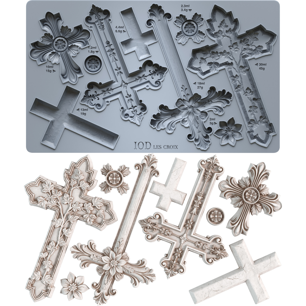 Les Croix 6x10 IOD Mould™ - Iron Orchid Designs