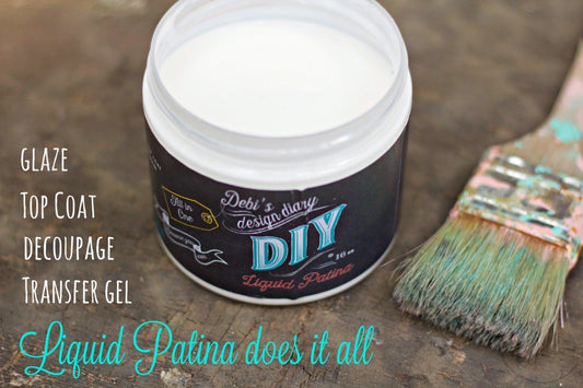 DIY Crystal Clear Chandelier Liquid Patina by Debi's Design Diary - Rubbish Restyled